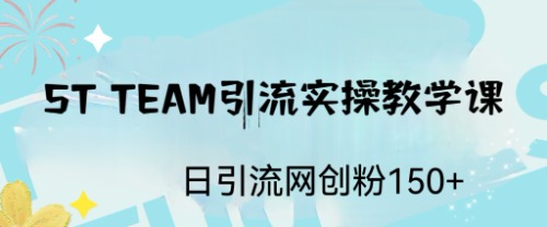 ST TEAM引流实操课，日引流网创粉100+-果酷网